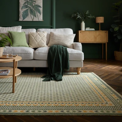 Abbildung von FLAIR RUGS Teppich &quot;MARA JUTE&quot;, rechteckig, 1 mm Höhe, Gewebter Jute Bordürenteppich
