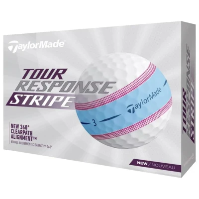 Abbildung von TaylorMade Tour Response Stripe Golf Balls Blue/Pink