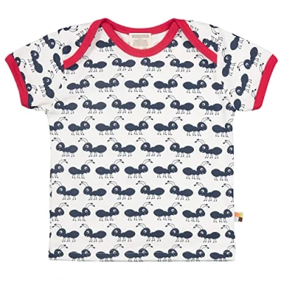 Abbildung von loud + proud Unisex Baby T shirt mit Druck, aus Bio Baumwolle, Gots Zertifiziert Shirt, Blau (Navy Ny), 110 116 EU