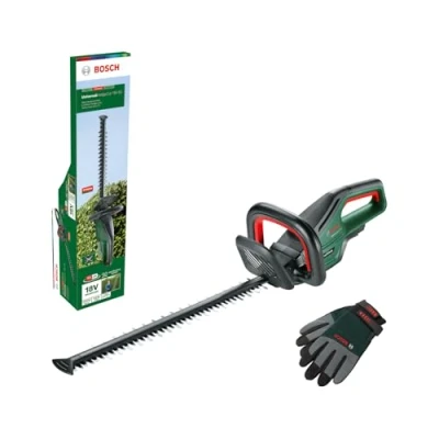 Abbildung von Bosch Akku Heckenschere UniversalHedgeCut 18V 50 (ohne Akku, 18 Volt System P4A, Bürstenloser Motor, Messerlänge cm, mit XL Gartenhandschuhen inklusive im Karton) Amazon Edition