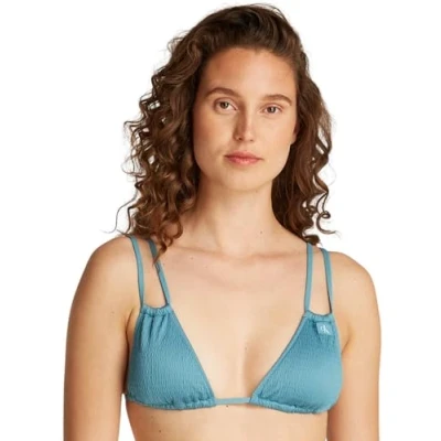 Abbildung von Calvin Klein Swimwear Triangle Bikinitop, Damen, Größe: Small, Adriatic blue