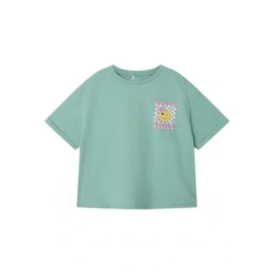 Abbildung von Name it BOXY FIT Tshirt print für Kinder, Größe: 158/164, Wasabi