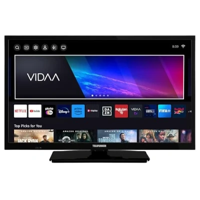 Abbildung von Telefunken Fernseher 24 Zoll Smart TV VIDAA XH24VP550M HD Fernseher, HDR mit integriertem Triple Tuner, LED schwarz
