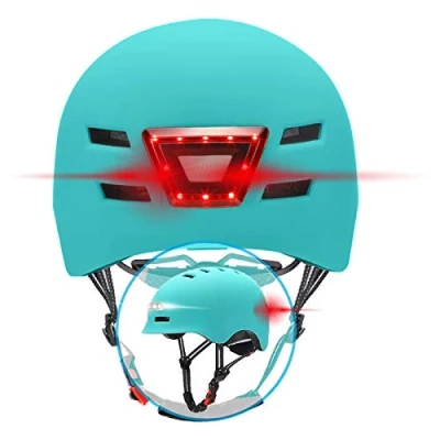 Abbildung von BEEPER Unisex Jugend ME135S B Helm mit integrierter Beleuchtung, blau, S