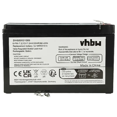 Abbildung von vhbw 1x Akku Ersatz für Panasonic LC R127R2PG1, NP7 12L, UP VW1245P1 USV (7200 mAh, 12 V, AGM)