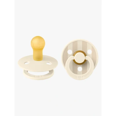 Abbildung von BIBS Studio Colour Schnuller 2er Pack Latex Größe 1 Rund, Pin/Ivory Vanilla Mix