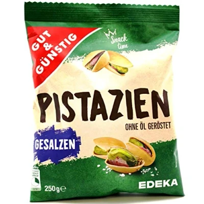 Abbildung von Gut &amp; Günstig Pistazien gesalzen und ohne Öl geröstet, 27er Pack (27 x 250g)