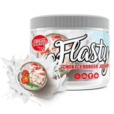 Abbildung von Sinob Flasty Geschmackspulver Schokolade Joghurt Erdbeere
