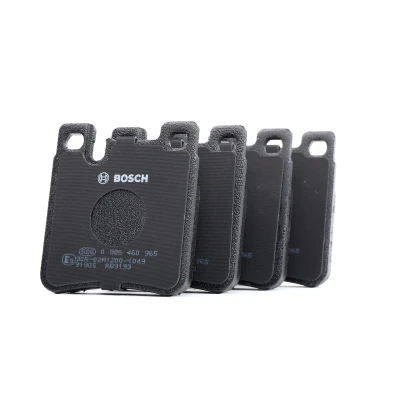 Abbildung von BOSCH 0 986 460 965 Bremsbelagsatz Low Metallic mit Anti Quietsch Blech, Montageanleitung MERCEDES BENZ: CLK Cabrio, S Klasse Limousine, Coupe