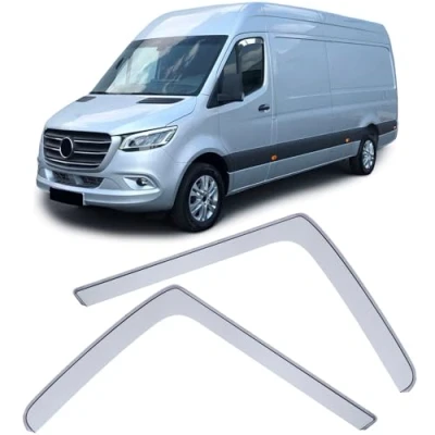 Abbildung von Windabweiser Regenabweiser Windschutz Hell für Mercedes Sprinter W907 ab 18