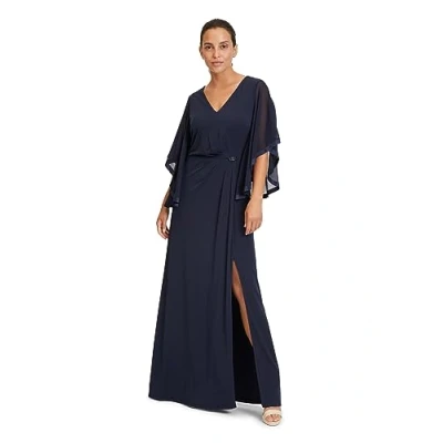 Abbildung von Vera Mont Damen 4710/4589 Kleid, Dunkelblau, 46 EU