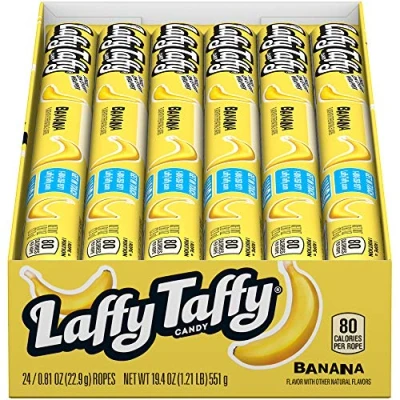 Abbildung von Wonka Laffy Taffy Rope, Banana, 0.81 Ounce Packages (Pack of 24)