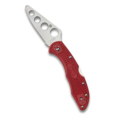 Abbildung von Spyderco Delica 4 Leichtes Trainer Klappmesser Taschenmesser Outdoor Camping &amp; Wandern Messer (rot), 15,2 x 2,5 cm, 4,54 g