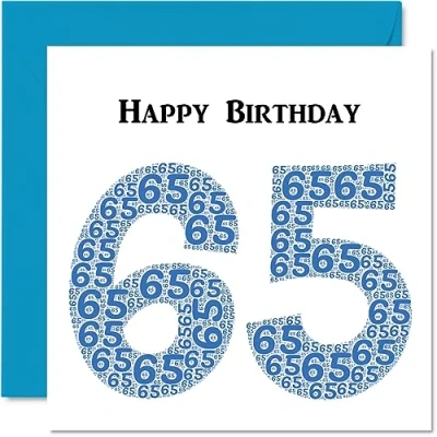 Abbildung von lustige Geburtstagskarte zum 65. Geburtstag für Männer Shapecloud Happy Birthday Karte Vater, Mutter, Großvater, Nanny, Oma, Onkel, Tante, Cousin, 145 mm x Grußkarten,