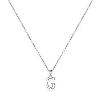 Abbildung von TINGN Halskette Mädchen Silber 925 Kette mit Buchstaben, Hypoallergene Buchstaben Damen G Anhänger Schmuck Jahrestag Geburtstagsgeschenk für