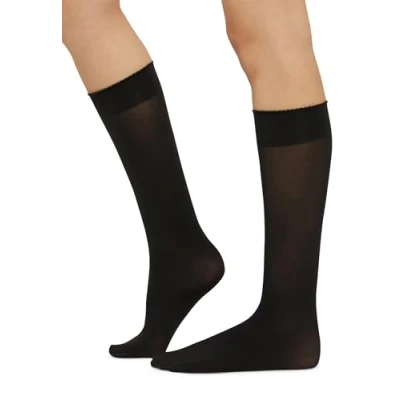 Abbildung von Wolford Damen Velvet de Luxe 50 Knee Highs Kniestrümpfe, DEN, Schwarz (Black 7005), Small