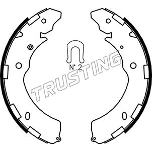 Abbildung von TRUSTING 064.181 Bremsbacken 300,0mm 51mm MITSUBISHI: L200 / Triton IV Pickup, V FIAT: Fullback Pickup