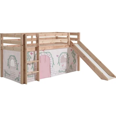 Abbildung von Vipack Hochbett &quot;Pino&quot;, (Made in Europe), Massivholz, Textil Set &quot;Birdy&quot;, wahlweise mit Rutsche und Bett Tunnel