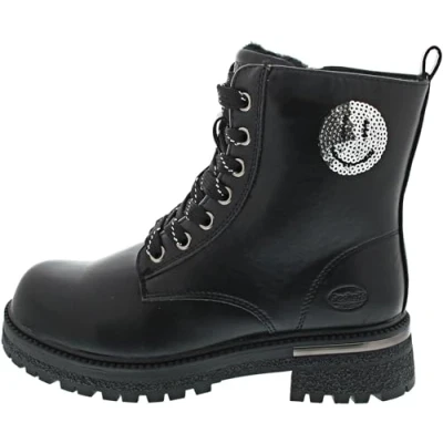 Abbildung von Dockers by Gerli Schnürstiefel, Chunky Stiefel, Biker Boots Plateauboots mit Blockabsatz