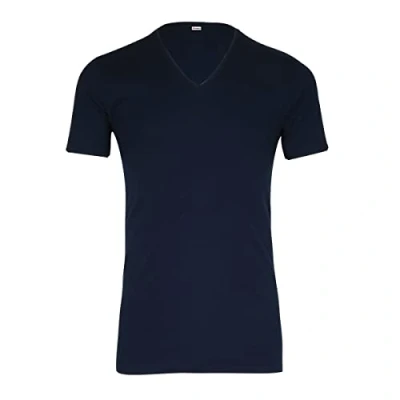 Abbildung von Eminence Herren Pur Coton T shirt Manches Courtes Col V Unterhemd, Marineblau, S EU