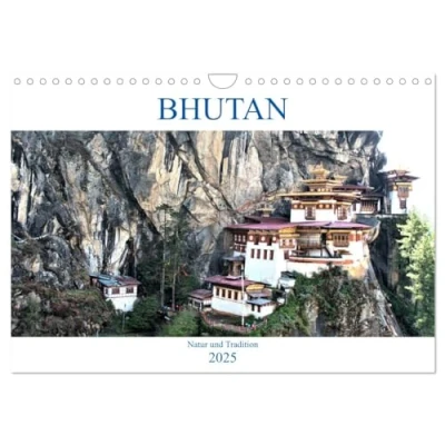 Abbildung von Bhutan Natur und Tradition (Wandkalender 2025 DIN A4 quer), CALVENDO Monatskalender