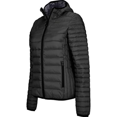 Abbildung von Leichte Steppjacke Kapuze Farbe: Black Größe: L