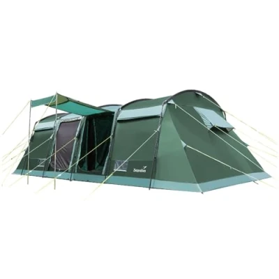 Abbildung von Tunnelzelt Montana Sleeper Protect 8 Personen Camping 3 Schwarze Schlafkabinen