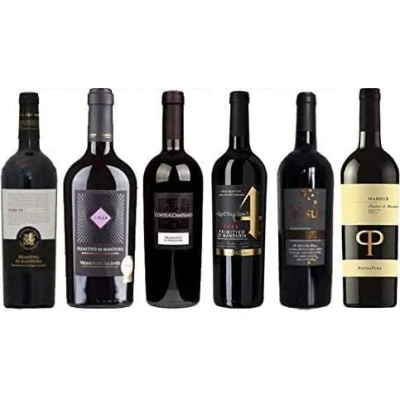 Abbildung von 6er Probierpaket Primitivo di Manduria 6 x 0,75 L. Rotwein aus Apulien trocken