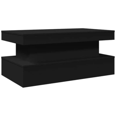 Abbildung von vidaXL Couchtisch mit LED Leuchten Schwarz 90x50x40 cm (1 St)