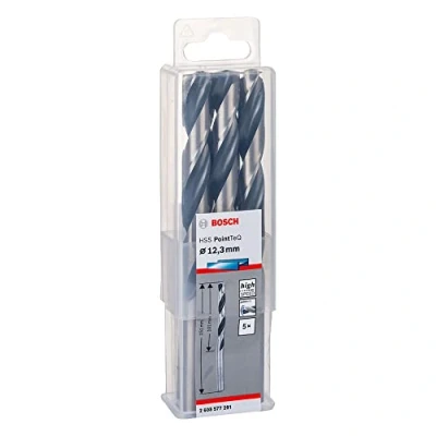 Abbildung von Bosch Professional 5 Stück HSS Spiralbohrer PointTeQ (für Metall, 12,3 x 101 151 mm, Zubehör Bohrschrauber)