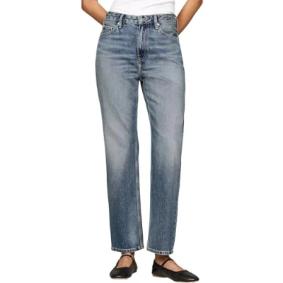 Abbildung von Tommy Hilfiger Straight HW Jeans Leg, Damen, Größe: 25x28, Pat