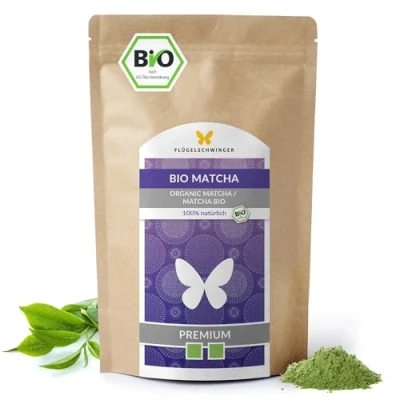Abbildung von 200g BIO Matcha PREMIUM, 100% Tee ohne Zusätze, nach traditioneller Art in Steinmühlen gemahlen, Pulver (200g)
