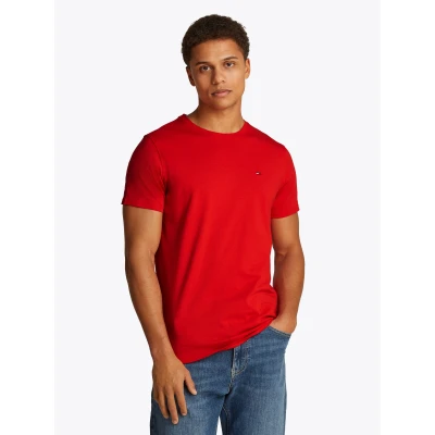 Abbildung von Tommy Jeans T Shirt TJM ESSENTIAL SOLID TEE Regular Fit mit Rundhalsausschnitt und dezenter Logo Flag