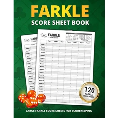 Abbildung von Farkle Score Sheet Book: 120 Large Sheets For Scorekeeping Elegant Dice Game Record Keeper Book