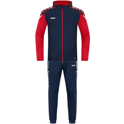 Abbildung von JAKO Herren Trainingsanzug Polyester Performance mit Kapuze, Marine/Rot, S