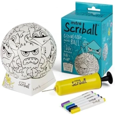Abbildung von Mitre Scriball Ooodles Zultz Mini Fußball, personalisierbar, ideales Geschenk für alle Gelegenheiten, Einheitsgröße
