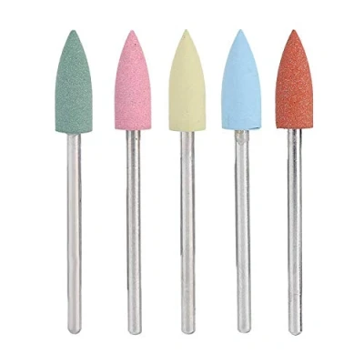 Abbildung von Nagelfräser Aufsätze Nagelbohrer Bits Kit, Gummi Nail Art Polierkopf Maniküre Pediküre Nagelpolier Grat Zubehör Tragbarer Elektrischer 5 Stück/Set(152)