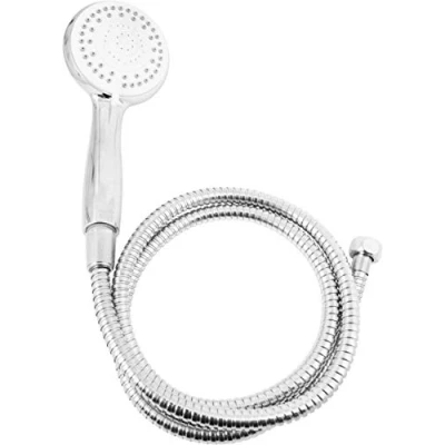 Abbildung von CORNAT Handbrause &quot;100 mm 5 Strahlarten: Normal , Soft &amp; Massagestrahl Anti Kalk&quot;, Wasserspareinsatz 150 cm Brauseschlauch