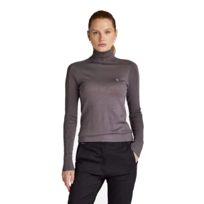 Abbildung von G Star CORE SLIM Turtle Strickpullover, Damen, Größe: Medium, Rabbit