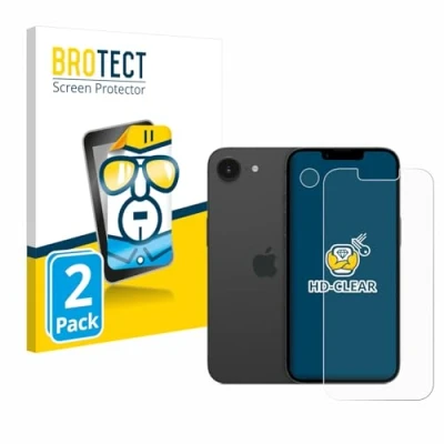 Abbildung von BROTECT (2 Stück Schutzfolie für Apple iPhone 16e (Display+Kamera) Displayschutz Folie Ultra Klar