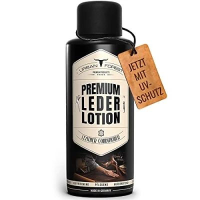 Abbildung von URBAN FOREST Leder Lotion 500ml für Haushalt und Auto I Reinigungsmittel Polsterreiniger Sofa Couch Autositze Spezialreiniger Lederpflege zur Imprägnierung