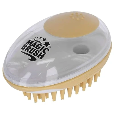 Abbildung von KERBL MagicBrush Badebürste für Hunde und Katzen mit 100 ml Behälter 11,5x7,5 cm