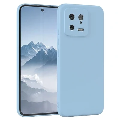 Abbildung von EAZY Case Silikonhülle für Xiaomi 13 Hülle Silikon Blau weich stoßfeste Handyhülle Schutzhülle mit Kameraschutz Dünn Premium Schutz Cover TPU Phone Bumper in Hellblau