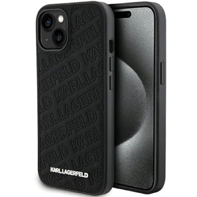 Abbildung von Guess Karl Lagerfeld KLHCP15MPQKPMK Hülle für iPhone 15 Plus 6.7&#039;&#039; Schwarz hardcase Quilted K Pattern