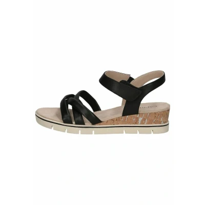 Abbildung von CAPRICE Damen Sandalen mit Absatz aus Leder Fußbett, Schwarz (Black Nappa), 38 EU
