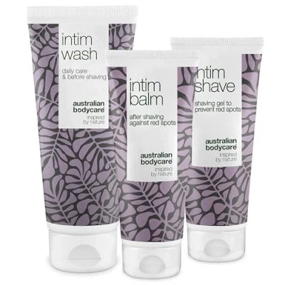 Abbildung von Australian Bodycare 3 Shaving products against red spots after