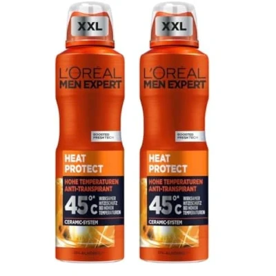 Abbildung von L&#039;Oréal Men Expert XXL Deospray für Männer, Bodyspray gegen Schweißgeruch, Schwitzen und Nässe, Herren Deo Antitranspirant hohe Temperaturen bis zu 45C ohne Alkohol, Heat Protect, 1 x 250ml