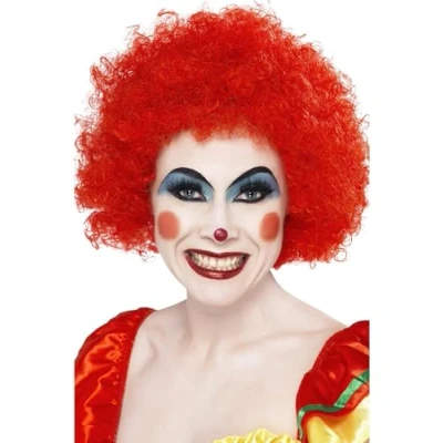 Abbildung von Smiffys Kostüm Perücke Clown rot für Fasching Halloween, Rotes Clownskostüm Accessoire