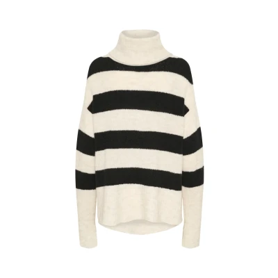 Abbildung von Part Two Leahs Strickpullover, Damen, Größe: Medium, Black stripe