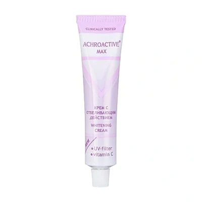 Abbildung von ACHROACTIVE MAX Feuchtigkeitscreme Körper Antifleck Reduziert Achselhöhlen, Knie oder Ellbogen Gleicht den Teint aus, Erhellt und Anti Aging Aufhellende Creme für jeden Hauttyp 45 ml